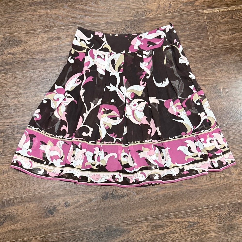 DRESS BARN PURPLE BLACK WHITE SKIRT